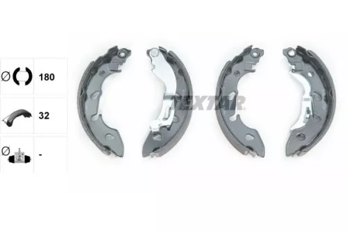TEXTAR TEXTAR 91079700 Textar Rear Brake Shoe Set For Fiat Ford 500 500 C Ka Panda 