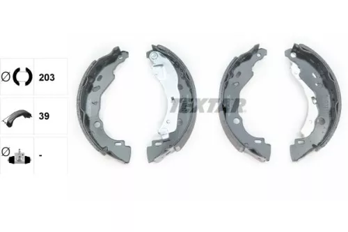 TEXTAR TEXTAR 91083200 Textar Rear Brake Shoe Set For Dacia Lada Mahindra Renault Nissan Renault Almera 