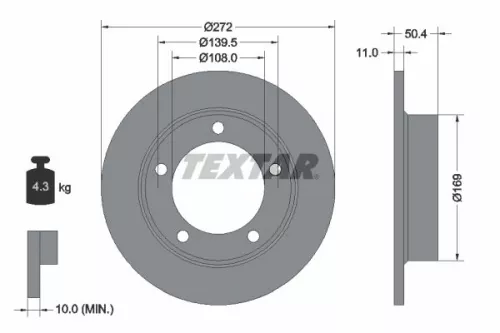 2x Textar Front Solid Brake Discs Pair For Chevrolet Lada Nadeschda Niva Samara