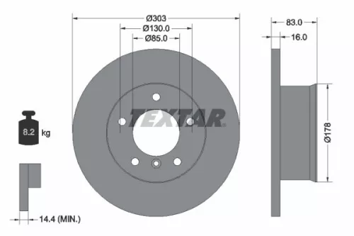 2x Textar Front Solid Brake Discs Pair For Mercedes Puch G-class G-modell