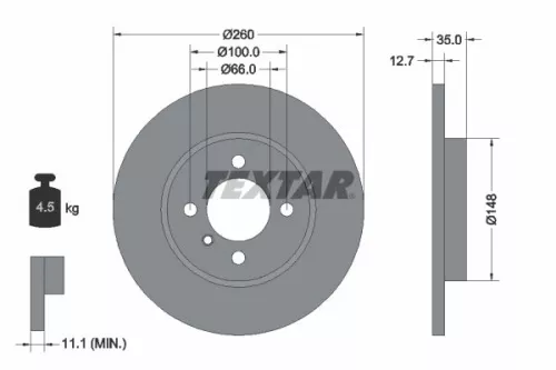 2x Textar Front Solid Brake Discs Pair For Bmw 3 Series