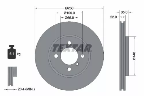 2x Textar Front Vented Brake Discs Pair For Bmw 3 Series Z1