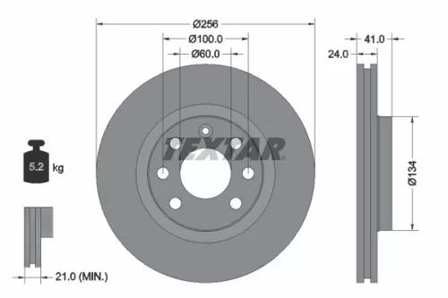 2x Textar Front Vented Brake Discs Pair For Chevrolet Daewoo Fso Holden Lotus Op