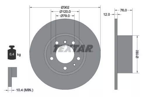 2x Textar Front Solid Brake Discs Pair For Bmw 5 Series