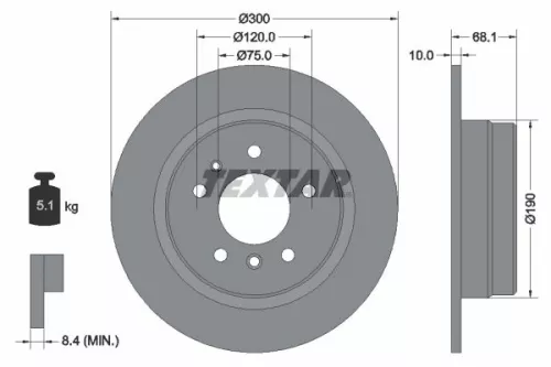 2x Textar Rear Solid Brake Discs Pair For Bmw 7 Series