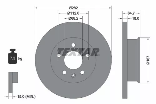 2x Textar Front Solid Brake Discs Pair For Vw California Kombi Transporter