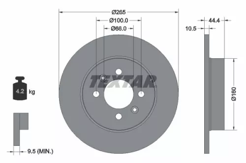2x Textar Rear Solid Brake Discs Pair For Renault Laguna Safrane
