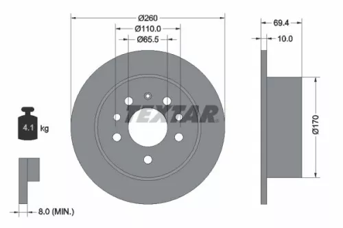 2x Textar Rear Solid Brake Discs Pair For Opel Saab Vauxhall 900 Cavalier Vectra