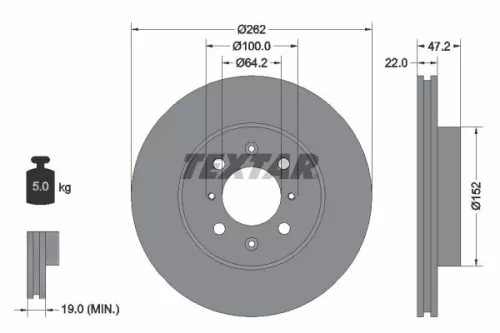2x Textar Front Vented Brake Discs Pair For Honda Rover 200 400 Concerto