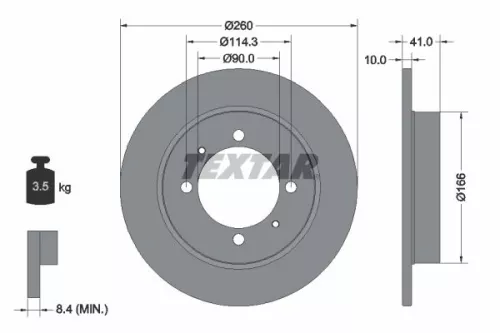 2x Textar Rear Solid Brake Discs Pair For Mitsubishi Proton Volvo Carisma Impian