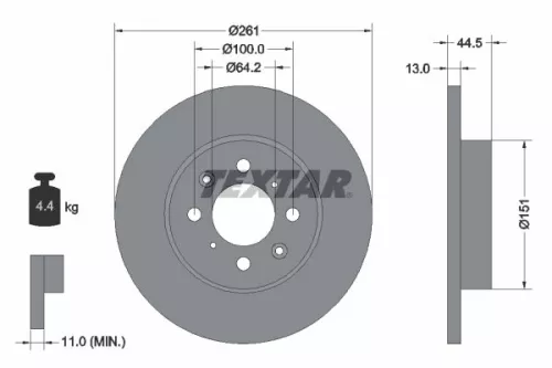 2x Textar Front Solid Brake Discs Pair For Mg Rover 200 25 400 45 Coupe Mg Zr Mg