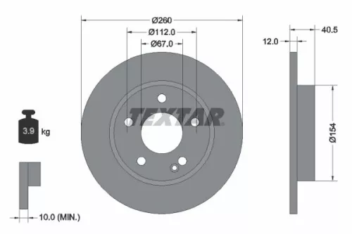 2x Textar Front Solid Brake Discs Pair For Mercedes A-class