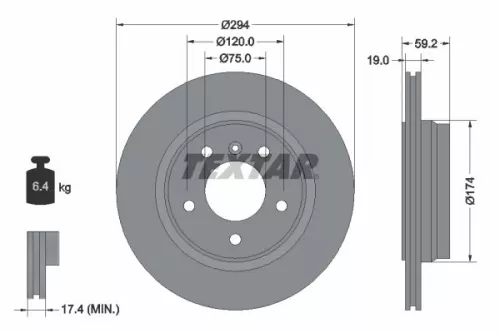 2x Textar Rear Vented Brake Discs Pair For Bmw 3 3 Series
