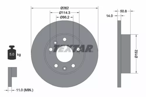 2x Textar Front Solid Brake Discs Pair For Land Rover Freelander