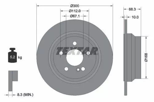 2x Textar Rear Solid Brake Discs Pair For Mercedes Mercedes (Bbdc) Cls E-class