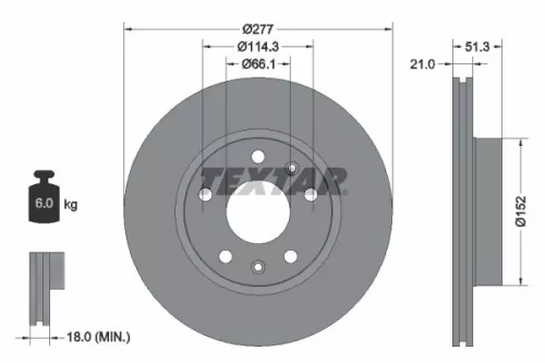 2x Textar Front Vented Brake Discs Pair For Land Rover Freelander
