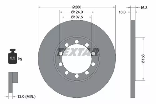 2x Textar Rear Solid Brake Discs Pair For Ford Ford (Jmc) Ford Australia Jmc Fus