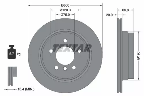 2x Textar Rear Vented Brake Discs Pair For Bmw Zinoro 1 3 Series 1e X1