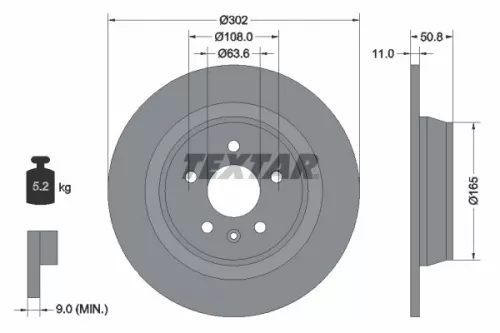 2x Textar Rear Solid Brake Discs Pair For Ford Ford (Changan) Ford Australia Lan