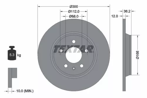 2x Textar Rear Solid Brake Discs Pair For Audi Audi (Faw) A4 A4 Allroad A4l A5 A