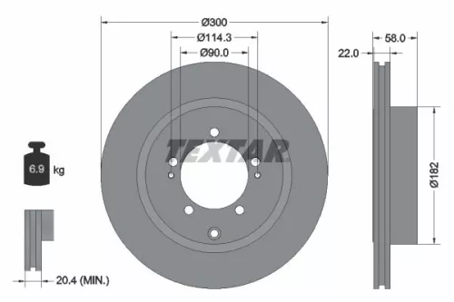2x Textar Rear Vented Brake Discs Pair For Mitsubishi Lancer