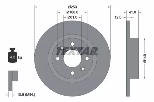2x Textar Front Solid Brake Discs Pair For Dacia Lada Mahindra Renault Renault S