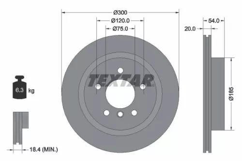 2x Textar Rear Vented Brake Discs Pair For Bmw Z4