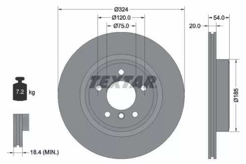 2x Textar Rear Vented Brake Discs Pair For Bmw Z4