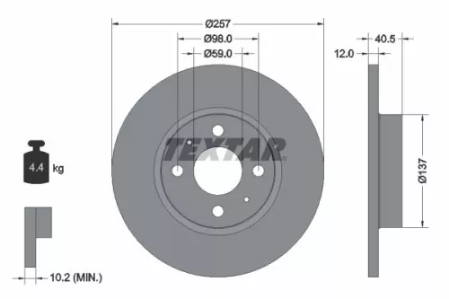 2x Textar Front Solid Brake Discs Pair For Alfa Romeo Chrysler Fiat Lancia 145 1