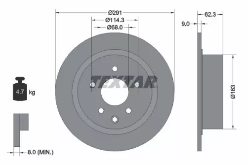 2x Textar Rear Solid Brake Discs Pair For Haima (Faw) Infiniti Nissan Nissan (Df