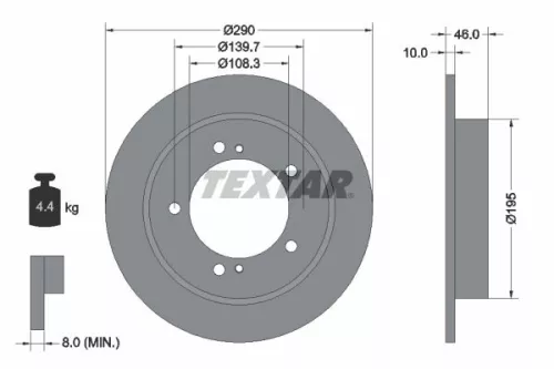 2x Textar Front Solid Brake Discs Pair For Chevrolet Suzuki Jimny