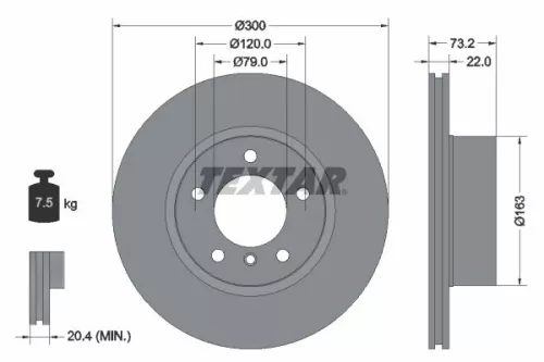 2x Textar Front Vented Brake Discs Pair For Bmw 1 3 4 Series
