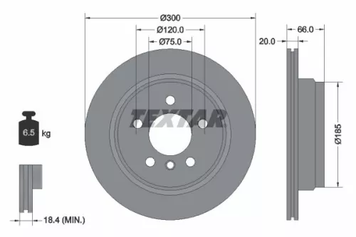 2x Textar Rear Vented Brake Discs Pair For Bmw 3 4 Series