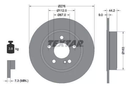 2x Textar Rear Solid Brake Discs Pair For Mercedes A-class B-class Cla