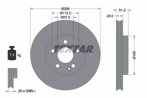 2x Textar Front Vented Brake Discs Pair For Infiniti Mercedes A-class B-class Cl