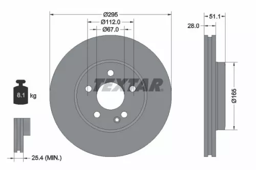 2x Textar Front Vented Brake Discs Pair For Mercedes A-class B-class Cla Gla-cla