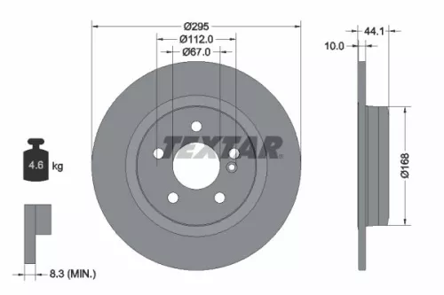 2x Textar Rear Solid Brake Discs Pair For Infiniti Mercedes Mercedes (Bbdc) A-cl