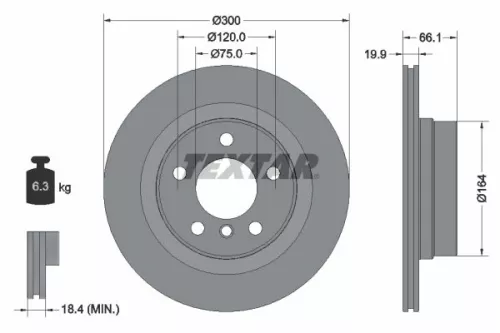 2x Textar Rear Vented Brake Discs Pair For Bmw 1 2 3 4 Series
