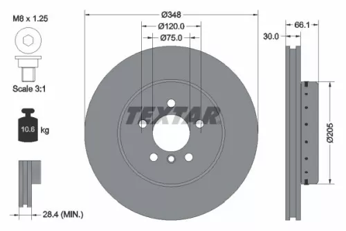 2x Textar Front Two-part Brake Disc Brake Discs Pair For Bmw 5 6 Series