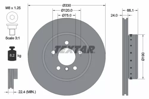 2x Textar Front Two-part Brake Disc Brake Discs Pair For Bmw 5 Series