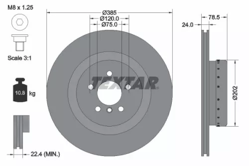 2x Textar Rear Two-part Brake Disc Brake Discs Pair For Bmw X5 X6