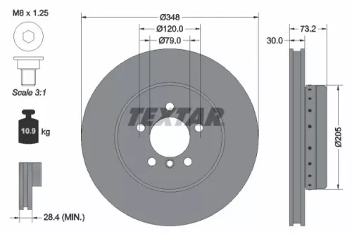 2x Textar Front Two-part Brake Disc Brake Discs Pair For Bmw Z4