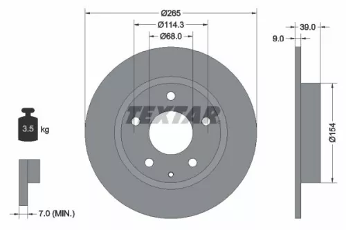 2x Textar Rear Solid Brake Discs Pair For Mazda Mazda (Changan) 3 3 Axela Cx-3 C