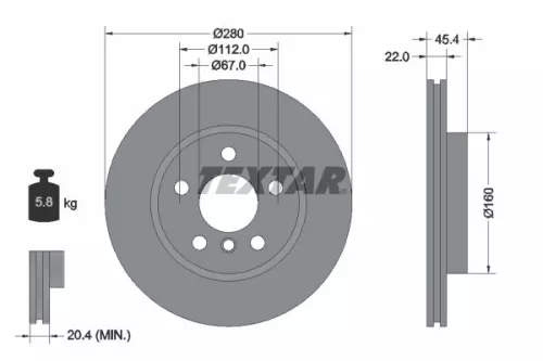 2x Textar Front Vented Brake Discs Pair For Bmw Mini 2 Series Clubman