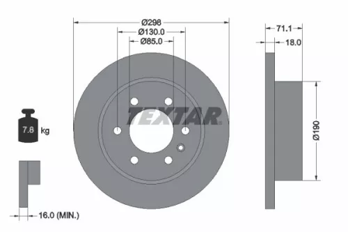 2x Textar Rear Solid Brake Discs Pair For Freightliner Mercedes Sprinter 1500 Sp