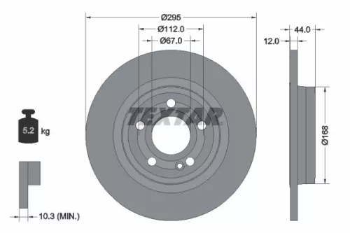 2x Textar Rear Solid Brake Discs Pair For Mercedes Mercedes (Bbdc) A-class B-cla