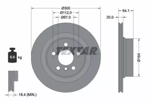 2x Textar Rear Vented Brake Discs Pair For Bmw 2 3 4 Series