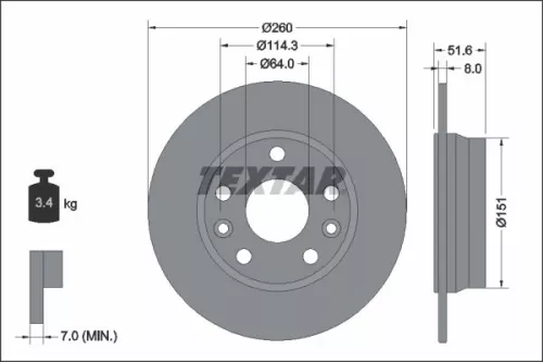 2x Textar Rear Solid Brake Discs Pair For Nissan Renault Captur Juke Megane