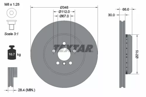 2x Textar Front Two-part Brake Disc Brake Discs Pair For Bmw 2 3 3 Series 4 5 6 