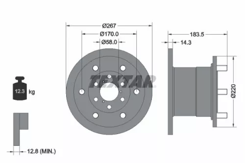 2x Textar Front Solid Brake Discs Pair For Iveco Daily